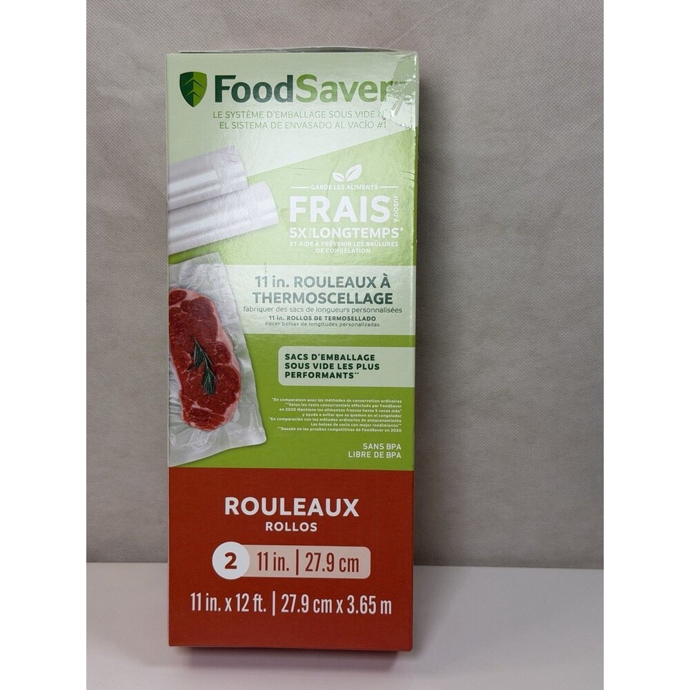 Vacuum Seal Rolls 11" x 12' BPA Free Multilayer Food Storage Bags Open Box